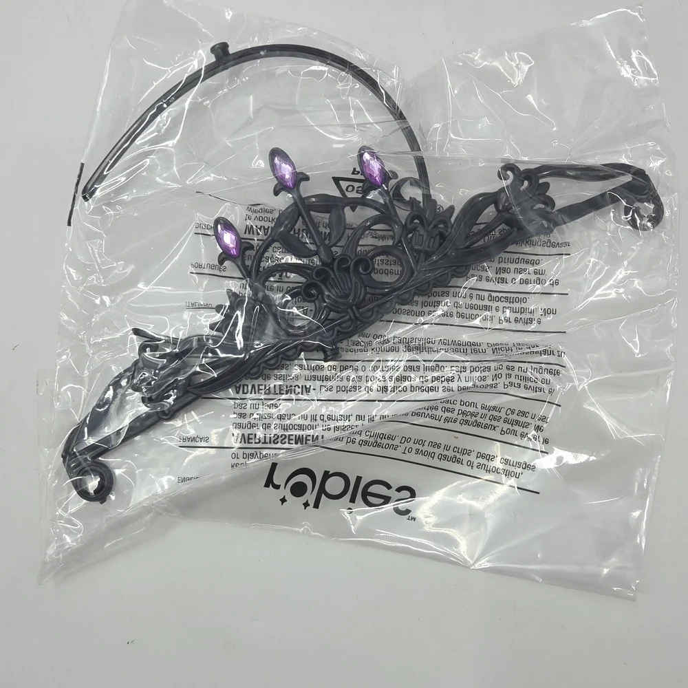 Girls' Purple and Black Spiderweb Witch Costume Dress
